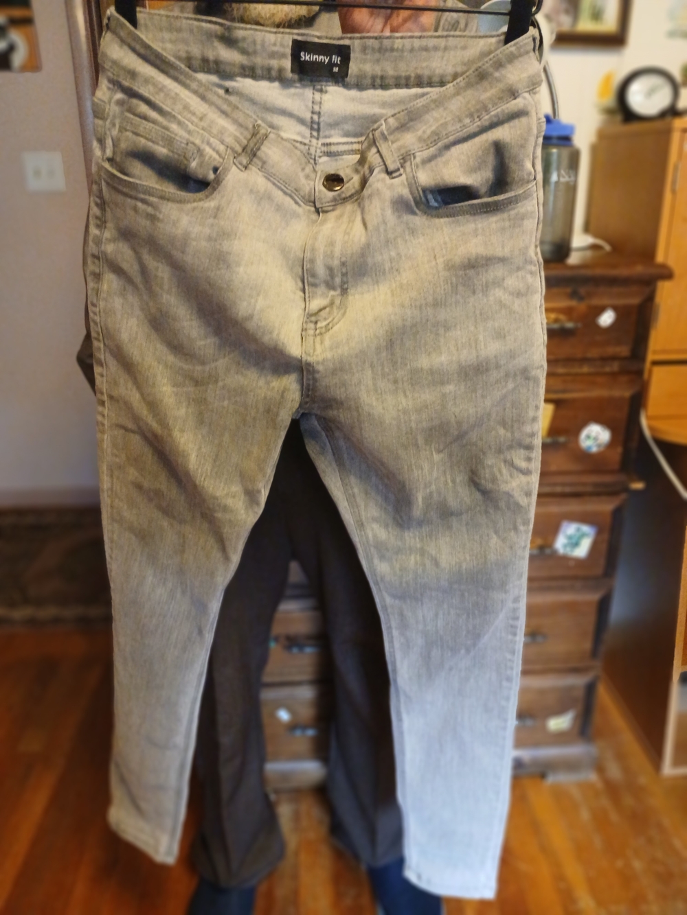 Skinny Fit Men's Light Gray Jeans